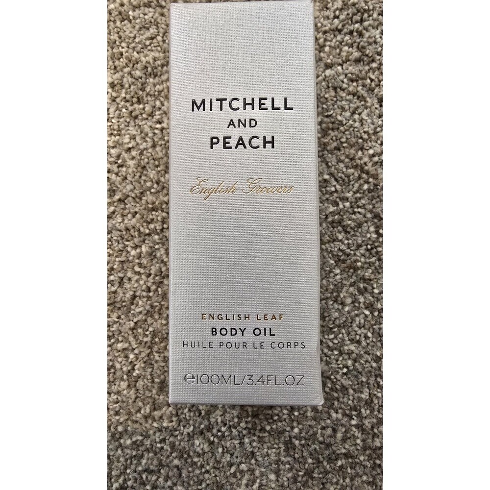 MITCHELL AND PEACH ENGLISH LEAF BODY OIL FULL SIZE 3.4 OZ***NEW IN BOX***